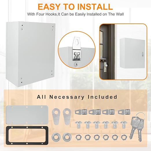 Cold Rolled Steel Electrical Box 23.6'' x 20'' x 8'' Indoor/Outdoor Thick - Image 6