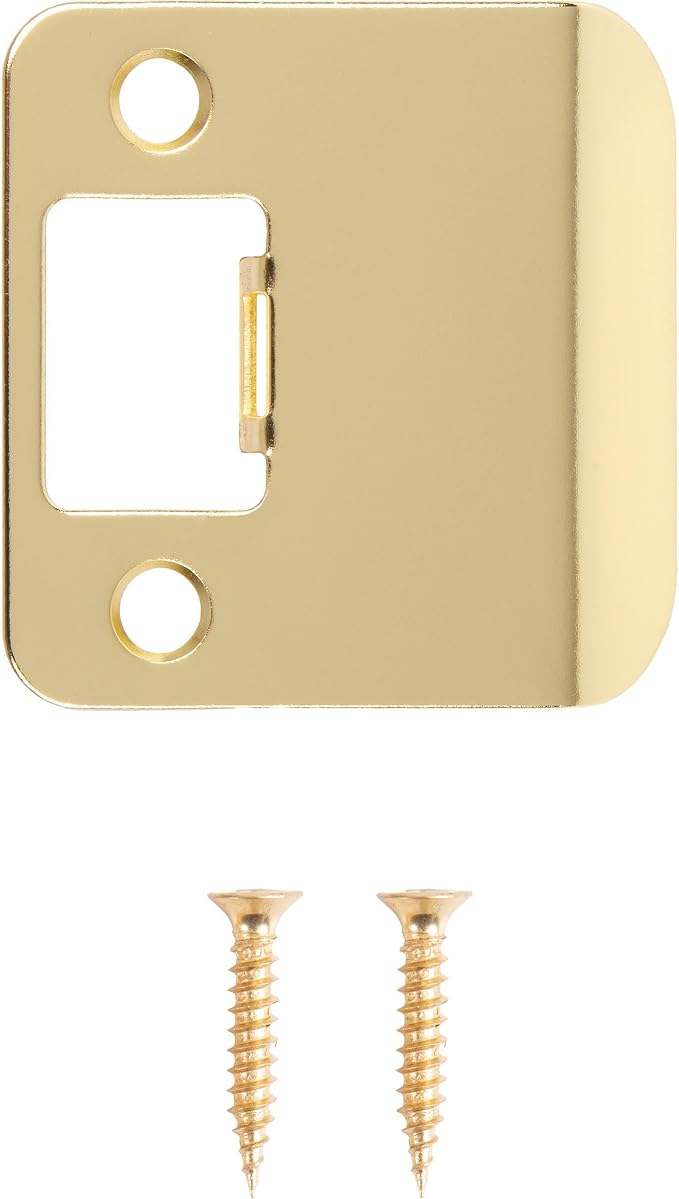 Round Corner Extended Lip Strike, 2-1/4" x 1-3/4", Polished Brass - Image 2
