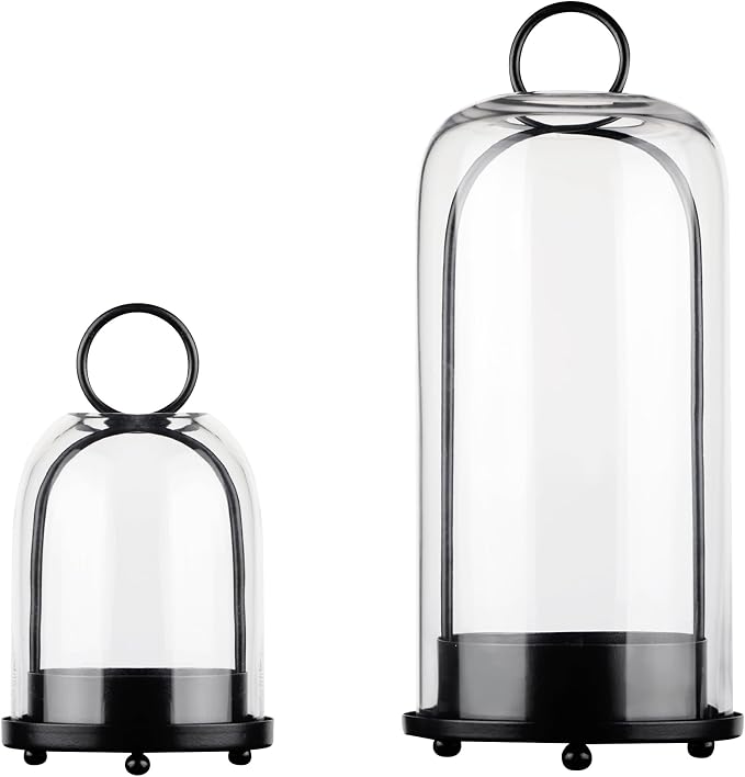 5" & 4" Wide Versatile Metal Candle Holder in Black by Unknown