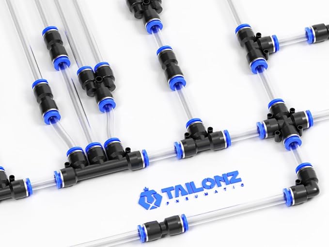 TAILONZ PNEUMATIC 1/8 Inch od Push to Connect Fittings Pneumatic Fittings Kit - Image 9