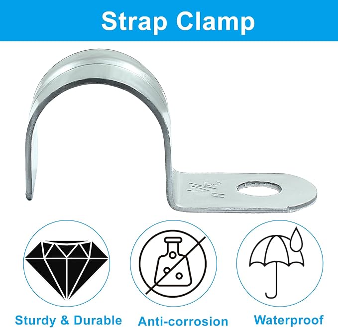Biaungdo M25 Rigid Pipe Strap, 1 Inch, Zinc Plated Steel, Heavy Duty Conduit - Image 3