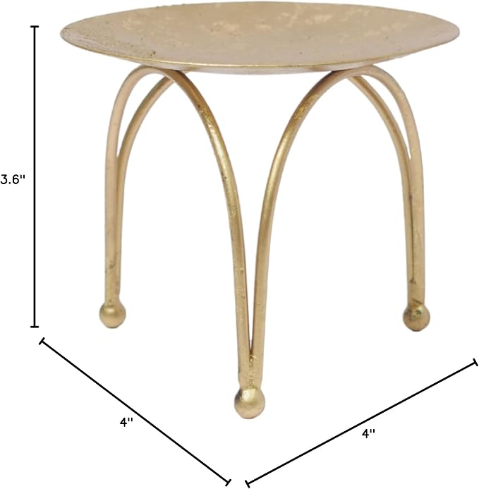 Hosley® Iron Pillar Candle Holders 4 Inch Diameter Tripod Stand Table - Image 8
