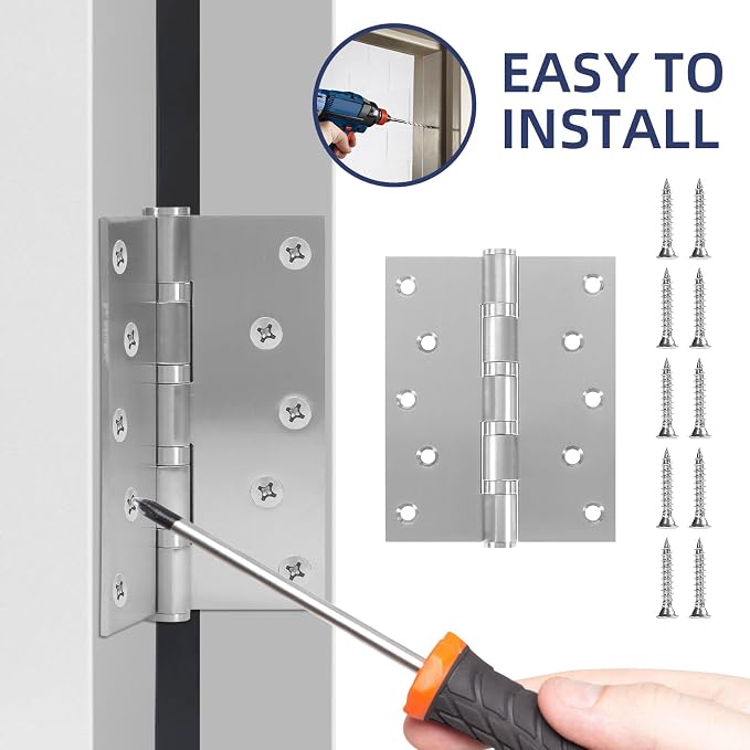 6 Pack Ball Bearing Door Hinges - Image 6