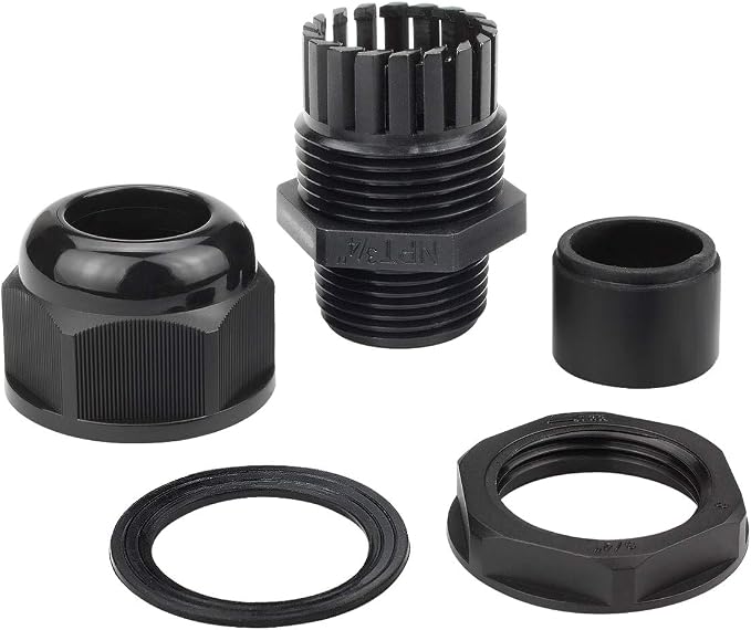 XHF 20 Pcs 3/4" IP68 Strain Relief Nylon Cord Grip Waterproof NPT Cable Glands - Image 4