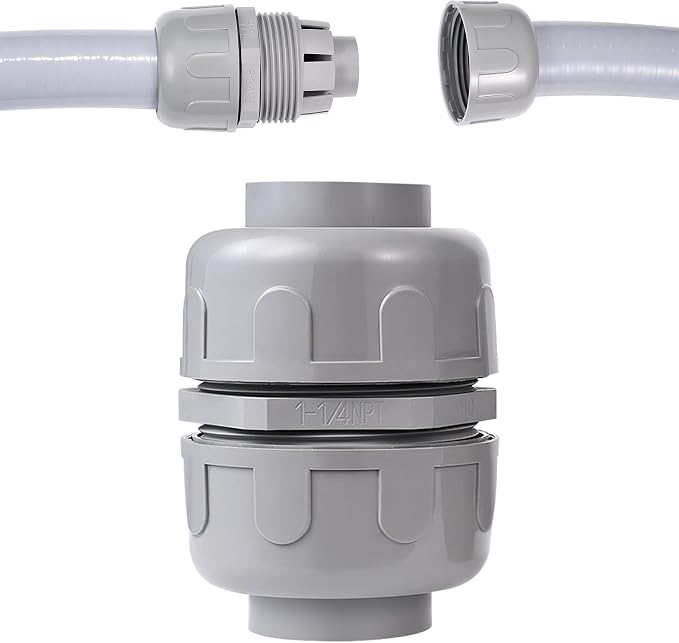 NPT 1 Double Conduit Liquid-Tight Connector Straight | Extend Repair Conduit by Aandxmok