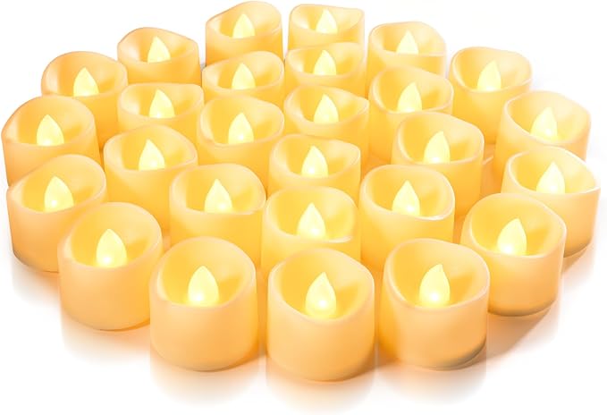 Homemory 100-Pack Flameless Tea Lights Candles Battery Operated, 200+ Hours | by Homemory