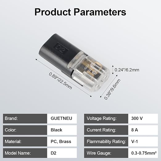 20Pcs LED Wire Connectors, 2 Pin Universal Compact Wire Terminals | No - Image 5