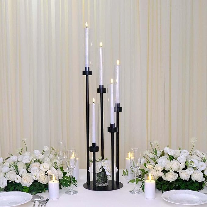 35inch 10pcs Black Candelabra Centerpieces - Image 3