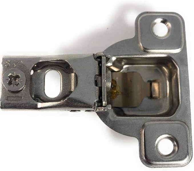 Salice E-Centra Nickel-Plated Metal 106-degree 9/16-inch Overlay Screw-on Face - Image 3