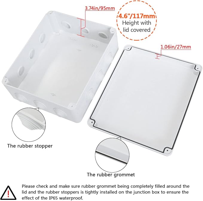 ABS Plastic Dustproof Waterproof IP65 Junction Box Universal Electrical Project - Image 4
