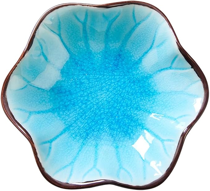Ice Cracking Leaf Jewelry Dish, Decorative Ring Holder Small Trinket Tray Bowl by JAMEND+CLXP