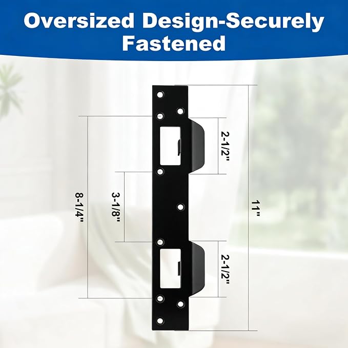 Black U 10539 Reinforcement Plate & U10385 Strike - Image 6