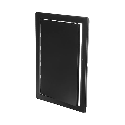 8" x 12" Black ABS Plastic Plumbing Access Panel by ECOPROVENT