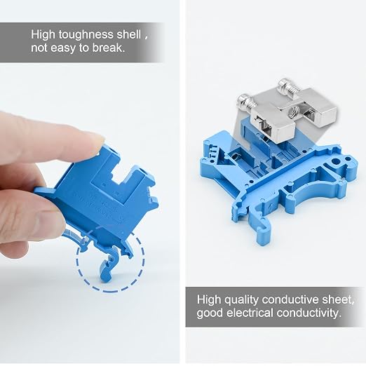 Blue UK-2.5B Rail Type Terminal Block Voltage and Current Safety Blocks | - Image 3