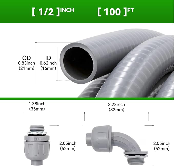 100 Foot Liquid-Tight Conduit Kit - Image 2