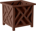 Pure Garden Lattice Design Outdoor Planter Box, 14.75” x 13” | Decorative Plant by PureGarden