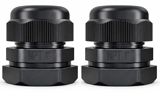 1" NPT Strain Relief Nylon Cord Grip Cable Glands by MGISpeedWare