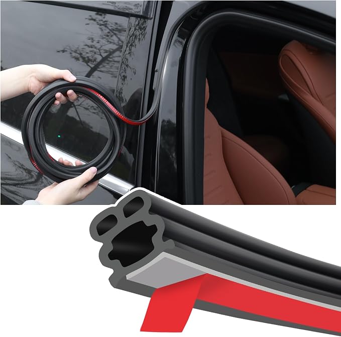 16.4Ft Car Door Seal, Thickened Rubber Automotive Weather Stripping by Unknown