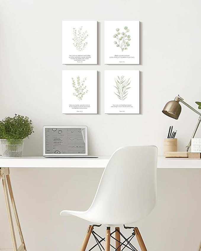 Drsoum Bible Verses Inspirational Scripture Framed Wall Art Botanical Plant - Image 4