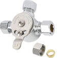 3/8" Manual Mixing Valve for Hot and Cold Water, Three-way Solid Brass by GXMRHWY