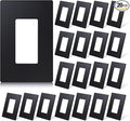 ELEGRP 1-Gang Screwless Decorative Wall Plates, Mid-Size Unbreakable by ELEGRP%7CELEGROUP