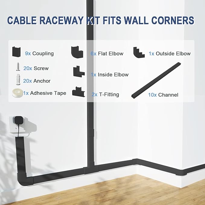 157" Cable Raceway Kit Cord Cover - Image 5