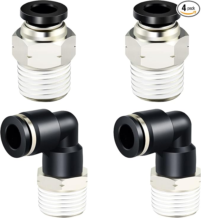 TAILONZ PNEUMATIC Elbow and Straight Combination 5/16 Inch Tube OD x 3/8 Inch by TAILONZPNEUMATIC