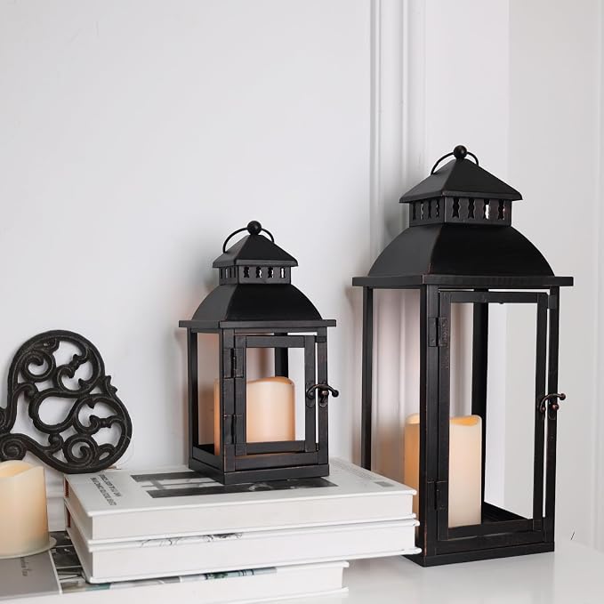 LED Lanterns Decorative Outdoor&Indoor, Candle Holder by DECORKEY