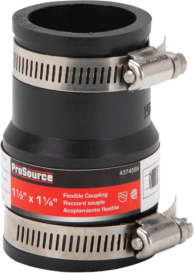 Rocky Mountain Goods 1-1/2” x 1-1/4” Flexible Pipe Coupling – Fits Sink Drains - Image 2