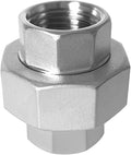 304 Stainless Steel Union 3/4" NPT Female Thread Cast Pipe Fitting by Fitvell