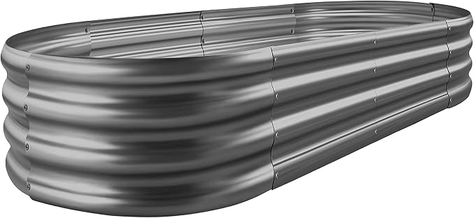 Land Guard 6×3×1 ft Galvanized Raised Garden Bed Kit， Raised Garden Boxes by LandGuard