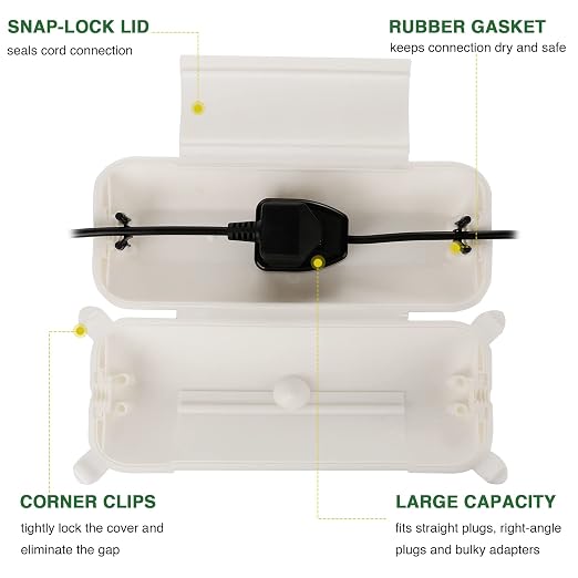 Outdoor Extension Cord Safety Cover, - Image 2