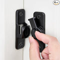 4 Pcs Black 90/180 Degree Flip Latch, Zinc Alloy Barn Door Latch | Right Angle by INIRET