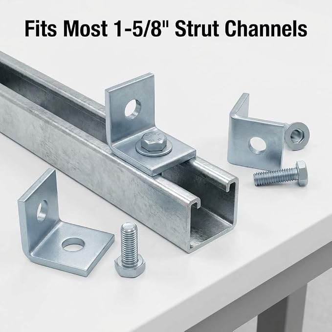 QWORK 10-Pack Heavy Duty L-Shaped Connector Brackets - Image 4