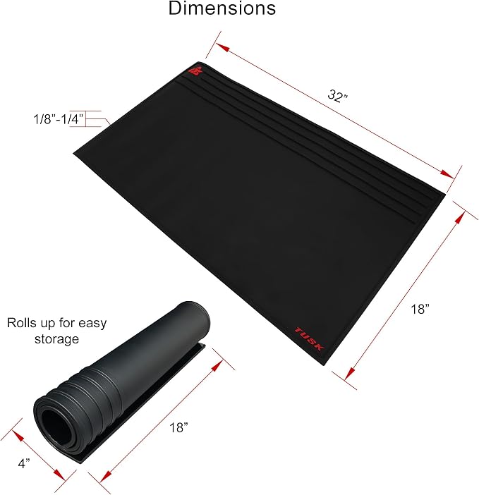 Tusk Workbench Mat 18” x 32” – Durable Black Vinyl Surface – Protective - Image 5