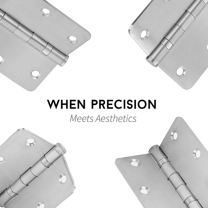 golenwarm 3 Pack 304 Stainless Steel Door Hinges, Satin Nickel Brushed Non - Image 4