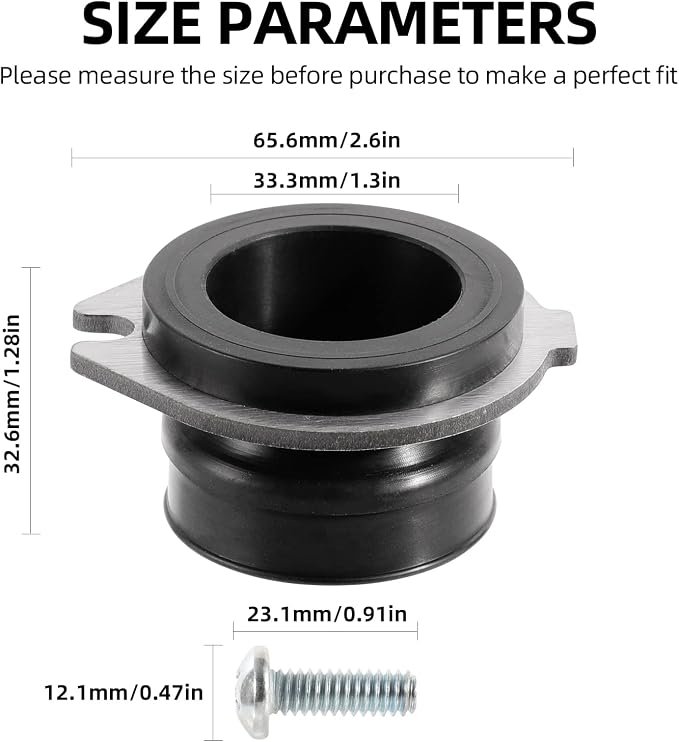 RQYEKDO Garbage Disposal Flex Coupler Anti Vibration Tailpipe Connector - Image 2