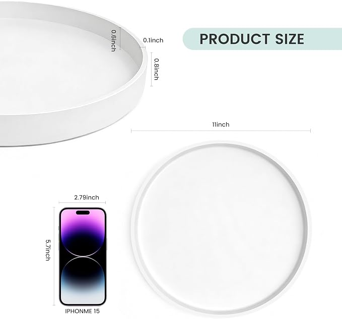 1 Pack 11" Bathroom and Vanity Tray, ABS Bathroom Counter Organizer, Coffee - Image 7