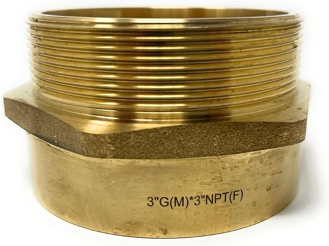 Cascada Lead-Free Brass Adapter, G Thread British BSPP Male to NPT Female) by CascadaShowers
