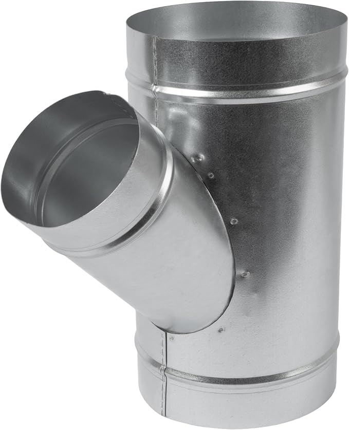45° Degree Ø6 x 6 x 4 Inch Wye-Shape Duct Splitter by HVACOV