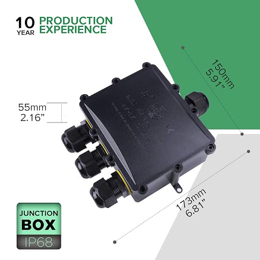 La Vane IP68 Waterproof 4 Way Electrical Junction Box - Image 2