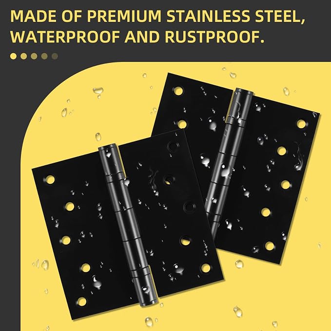 5 Inch Stainless Steel Door Hinges, Heavy Duty Commercial Door Hinges Ball - Image 4