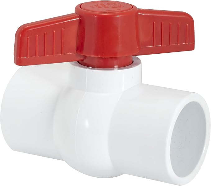 Eastman 1-1/4 x 1-1/4 Inch Slip Schedule 40 PVC Quarter Turn Ball Valve by EZ-FLO