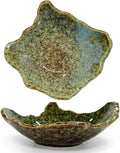 8" Small Ceramic Decorative Bowl 1 Pice – Irregular Rim Reactive Glaze Candy by Amitofo