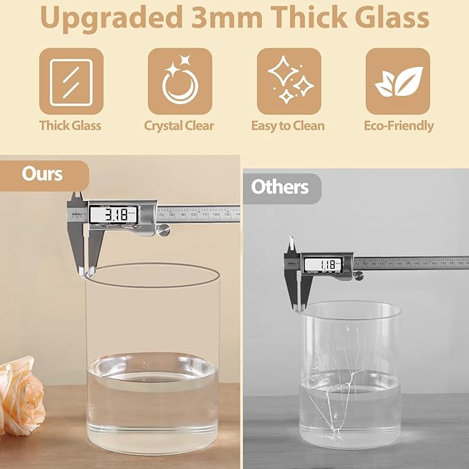 2pcs 6" x 4.7" Clear Glass Cylinder Vases - Image 3