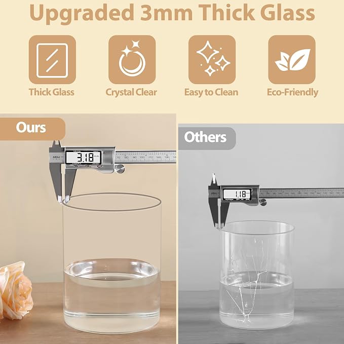 6pcs 6" x 4.7" Clear Glass Cylinder Vases - Image 3