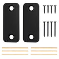 2 Pack Door Hole Cover Plate 1" x 2-1/4" Round Corner Deadbolt Strike Plate | by BonKuDoo