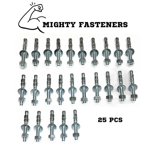 MIGHTY FASTENERS Zinc-Plated Steel Wedge Anchors, 1/2" X 3-3/4" - Image 3
