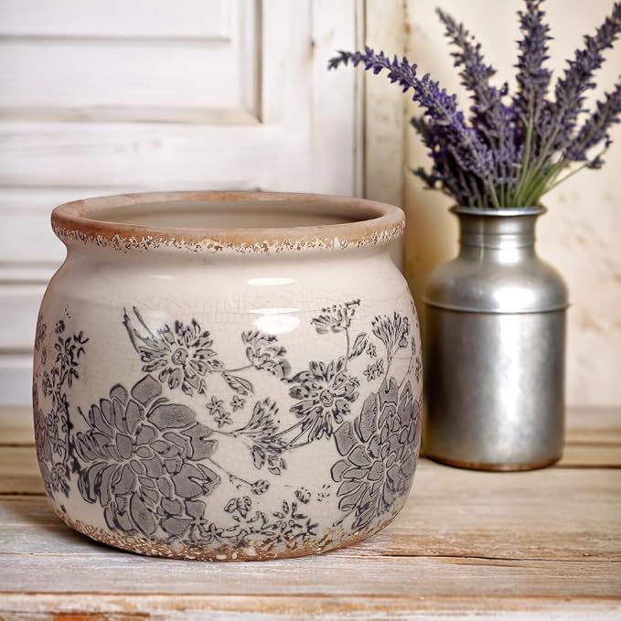 Modern Farmhouse Ceramic Planter & Vase - Image 6