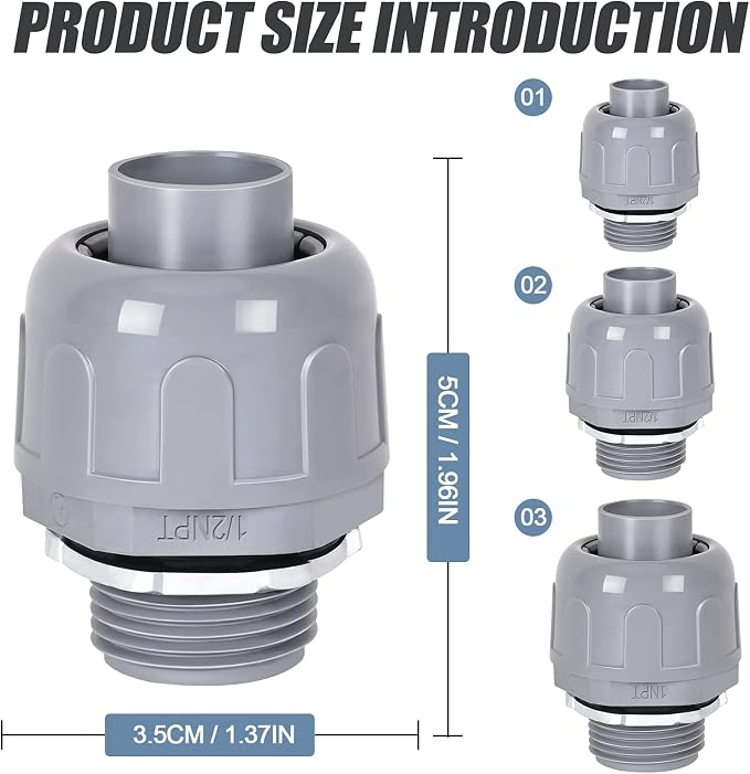 Liquid Tight Connector 1/2 in - Image 4